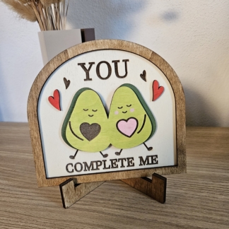 Quadretto Avocado "you complete me"