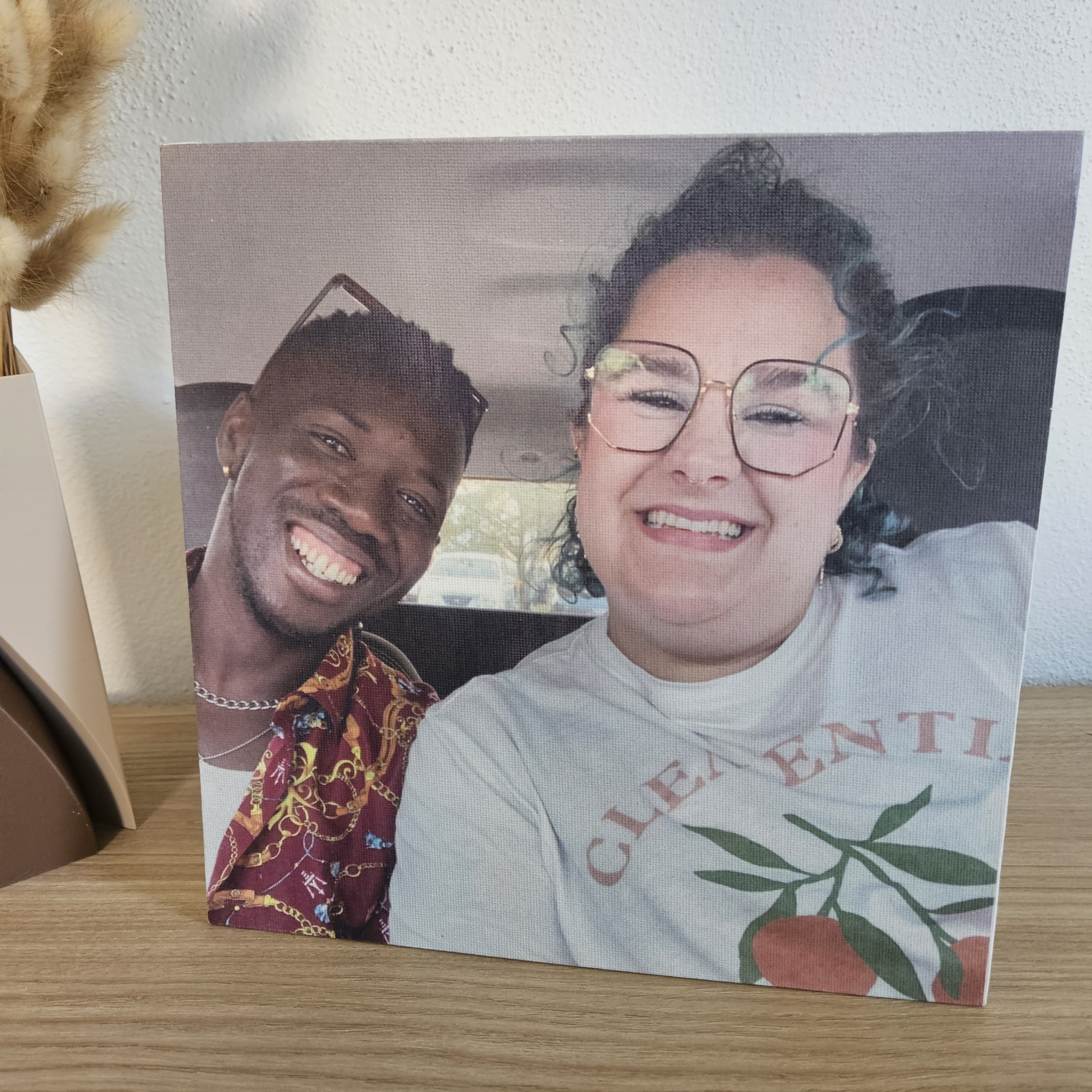 Tela quadrata 25x25 con stampa fotografica personalizzata