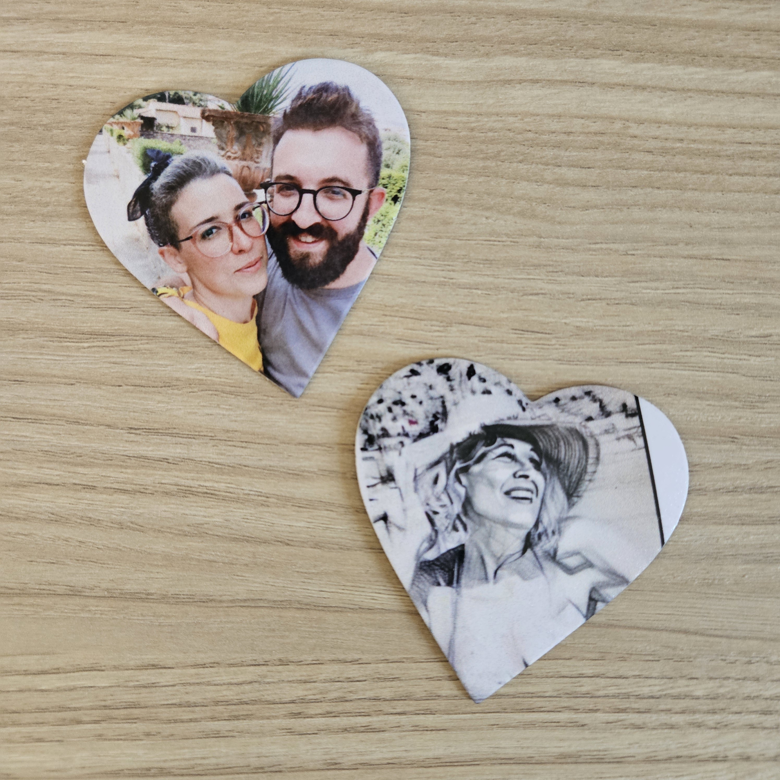 Calamita a forma di cuore con stampa fotografica