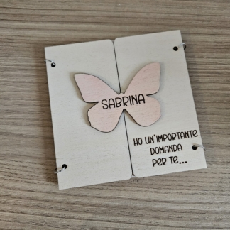 Proposta Padrino e Madrina a Libro con Farfalla