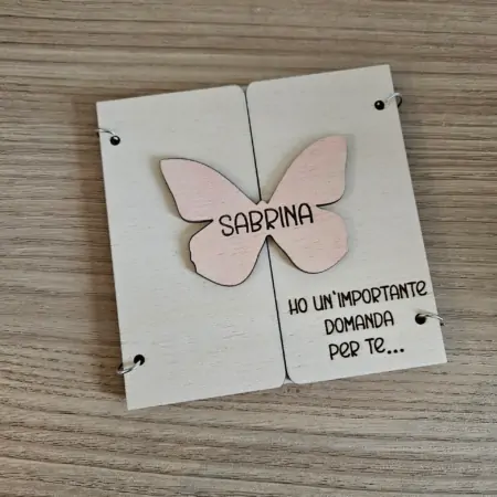 Proposta Padrino e Madrina a Libro con Farfalla