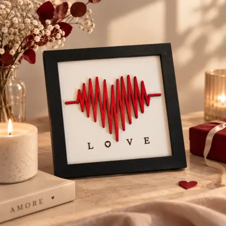 Quadretto Love "Battiti del cuore"
