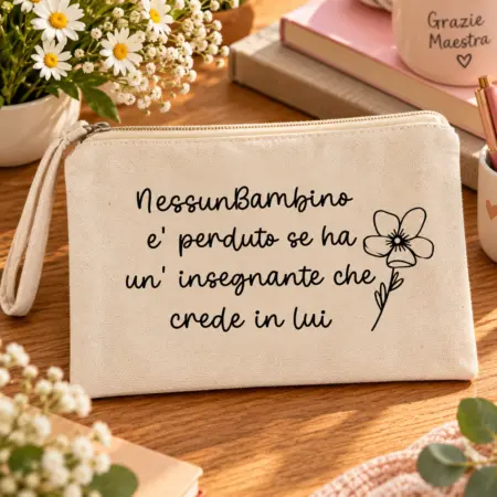 Pochette personalizzata "Nessun Bambino è perduto"