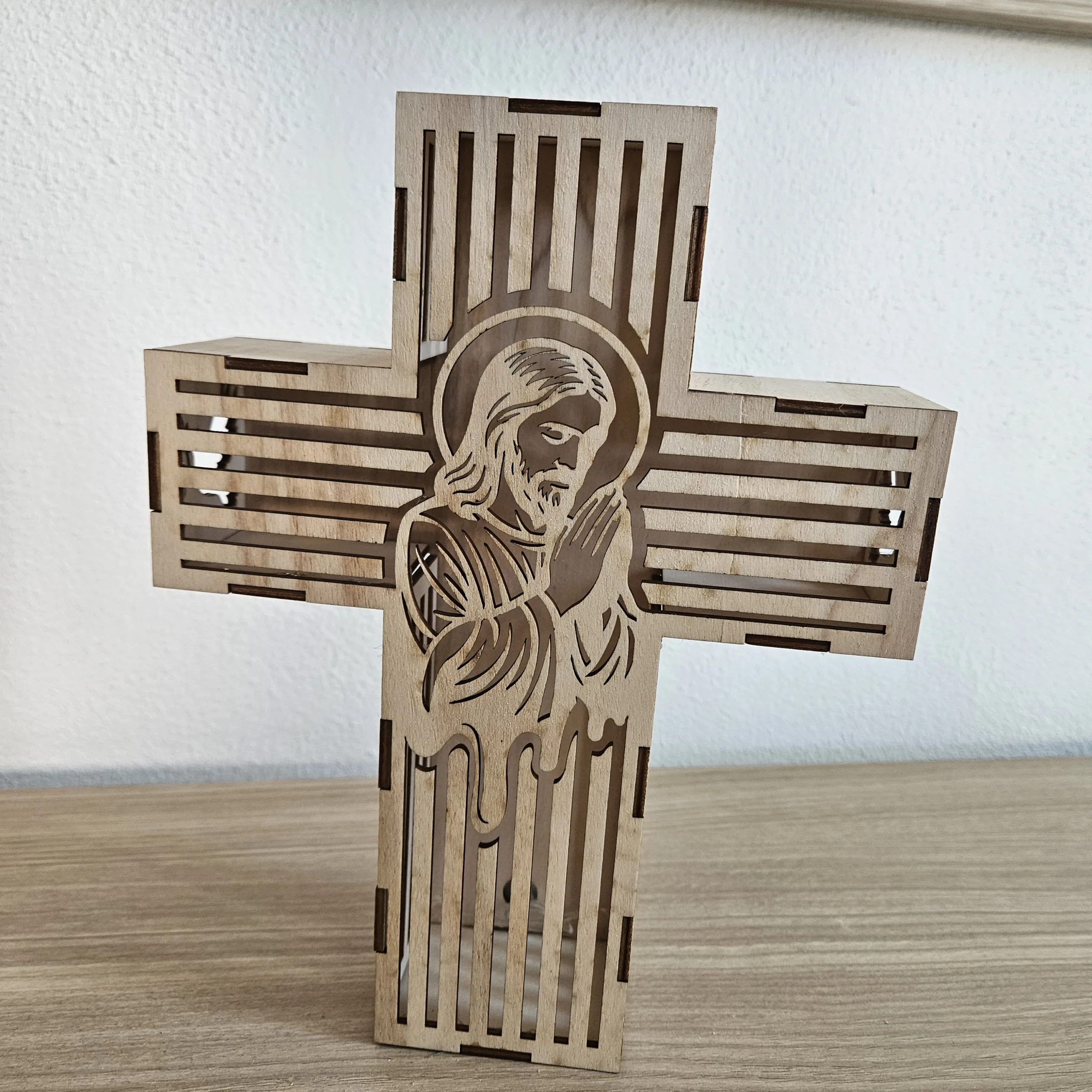 Lampada Croce in Legno - immagine 2