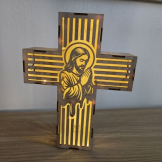 Lampada Croce in Legno
