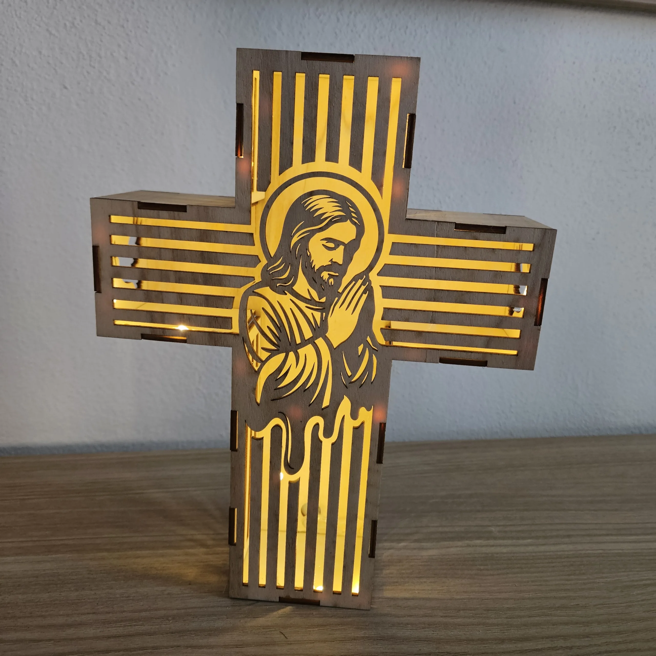 Lampada Croce in Legno