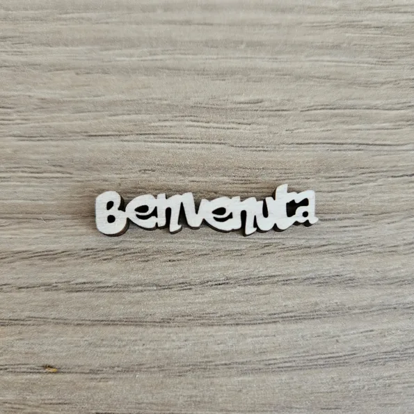 Sagoma in legno Scritta Benvenuta