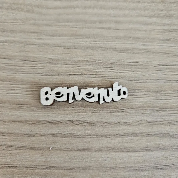 Sagoma in legno Scritta Benvenuto