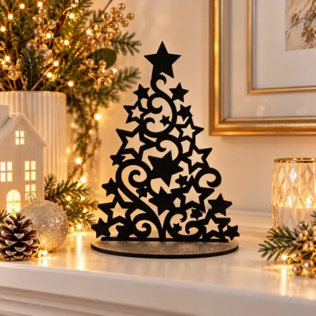 Albero di Natale Decorativo con Stelle