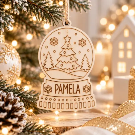 Decorazione Pallina di Natale Boule de Neige personalizzabile con nome