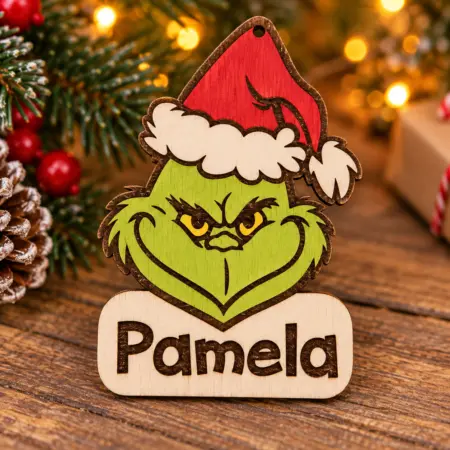 Decorazione Pallina di Natale del Grinch personalizzata con nome