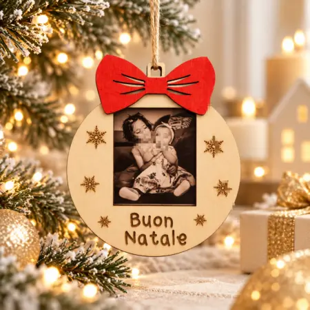 Decorazione Pallina di Natale personalizzata con foto