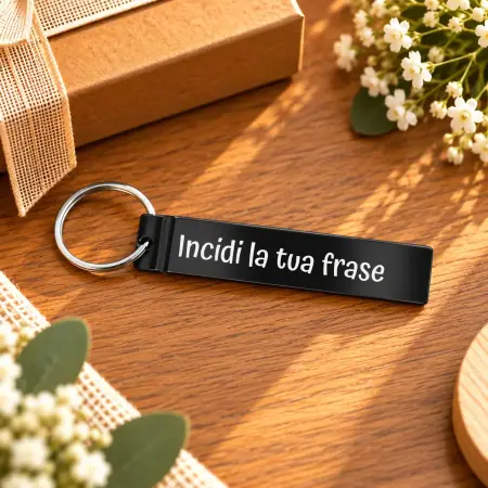 Portachiavi Apribottiglie Nero Personalizzabile