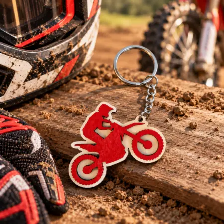 Portachiavi in Legno MotoCross