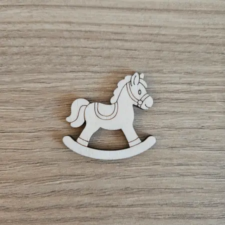 Sagoma in legno Cavallo a Dondolo decorato